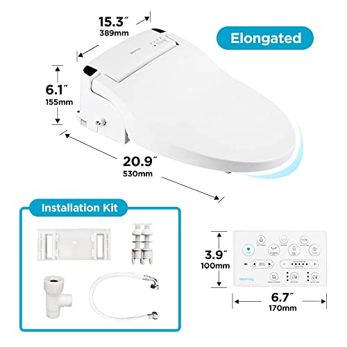 Blooming NB-R1260E Bidet Toilet Seat - Smart Toilet Seat with Stai...