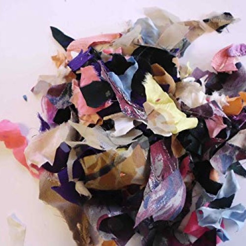 Multicolor Silk Fabric Remnant Scrap Pieces for Felting and Crafting