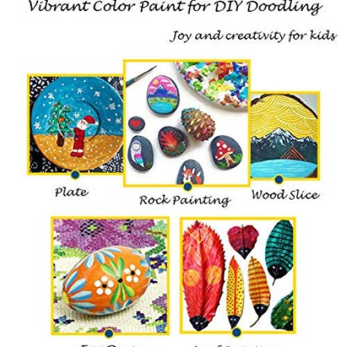 Early Learning Kids Paint Set Washable Finger Paint with Assorted ...