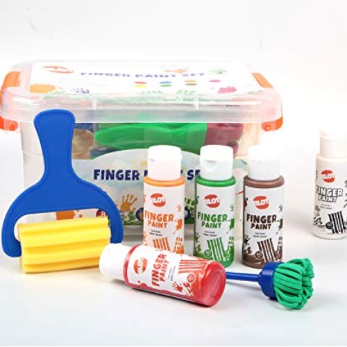 Early Learning Kids Paint Set Washable Finger Paint with Assorted ...