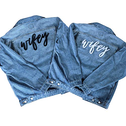 Blue Boho Designs Black Wifey Wedding Patch - Iron-On, Heat Tran...