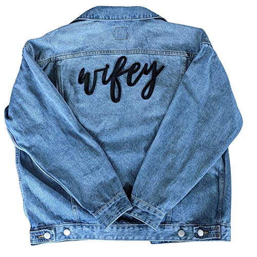 Blue Boho Designs Black Wifey Wedding Patch - Iron-On, Heat Tran...
