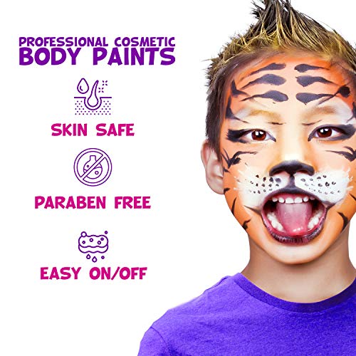 Face Paint Kit for Kids – Blue Squid Large 12 Color Palette, 30+3 ...