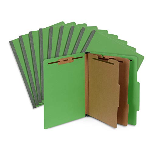 10 Green Classification Folders, 2 Divider, 2 Inch Tyvek expansion...