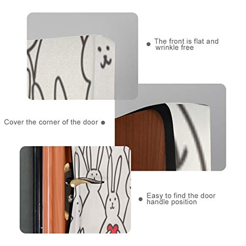 Blueangle Easter Door Decorations Cute Easter Bunny Door Cover, La...