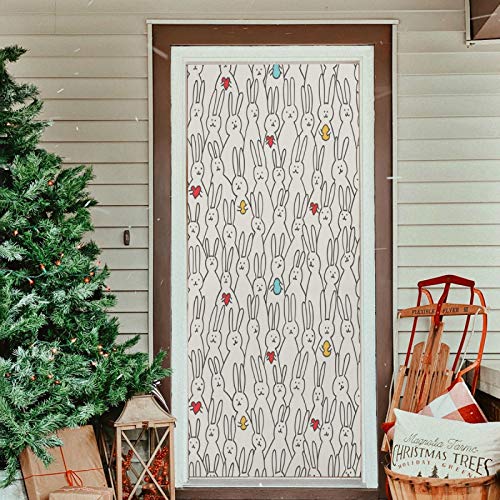 Blueangle Easter Door Decorations Cute Easter Bunny Door Cover, La...