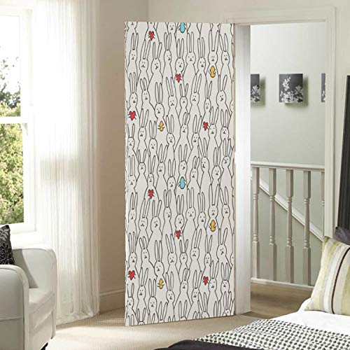 Blueangle Easter Door Decorations Cute Easter Bunny Door Cover, La...