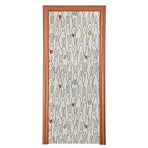 Blueangle Easter Door Decorations Cute Easter Bunny Door Cover, La...