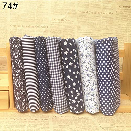 Bluelans 7pcs 10 x 10 25cm x 25cm Top Cotton Craft Fabric Bund...
