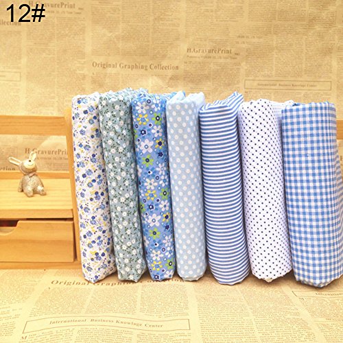Bluelans 7pcs 10 x 10 25cm x 25cm Top Cotton Craft Fabric Bund...