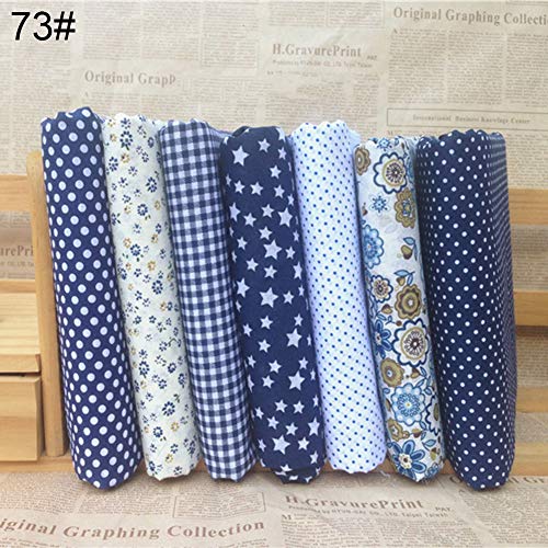 Bluelans 7pcs 10 x 10 25cm x 25cm Top Cotton Craft Fabric Bund...