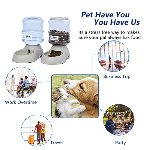 BLUERISE Dog Water Bowl Dispenser 100% BPA-Free Automatic Dog Feed...