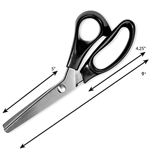 BlueSnail Stainless Steel Pinking Shears Comfort Grip Handled Prof...