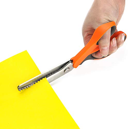 BlueSnail Stainless Steel Pinking Shears Comfort Grip Handled Prof...