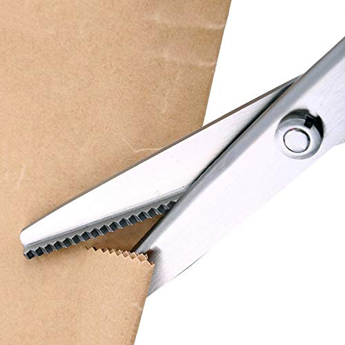 BlueSnail Stainless Steel Pinking Shears Comfort Grip Handled Prof...