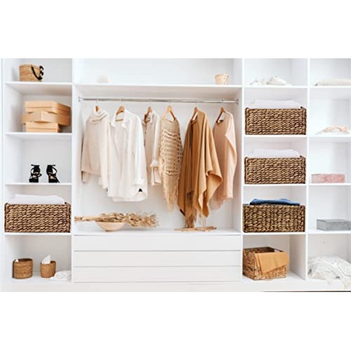 Woven Baskets for Storage Natural Wicker Hyacinth Storage Basket w...
