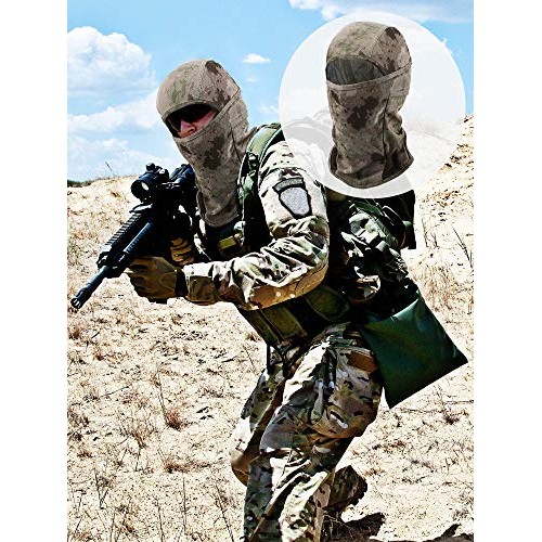 3 Pieces Balaclava Mask Motorcycle Windproof Camouflage Fishing Fa...