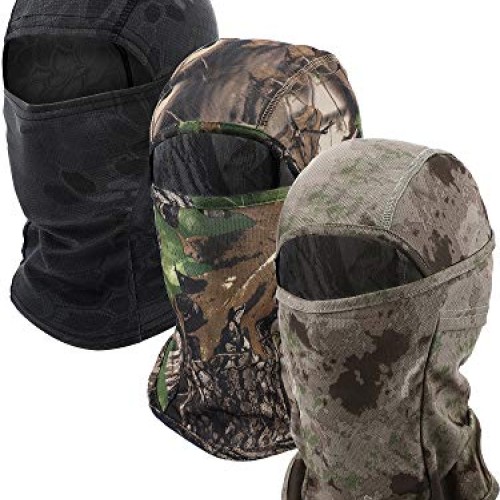 3 Pieces Balaclava Mask Motorcycle Windproof Camouflage Fishing Fa...