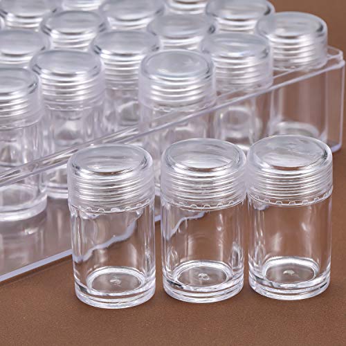 Blulu Clear Plastic Bead Storage Containers Set with 30 Pieces Sto...