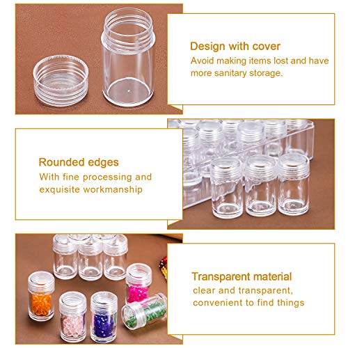 Blulu Clear Plastic Bead Storage Containers Set with 30 Pieces Sto...