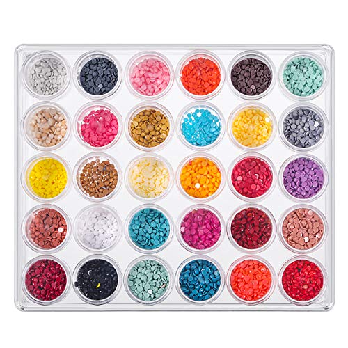 Blulu Clear Plastic Bead Storage Containers Set with 30 Pieces Sto...