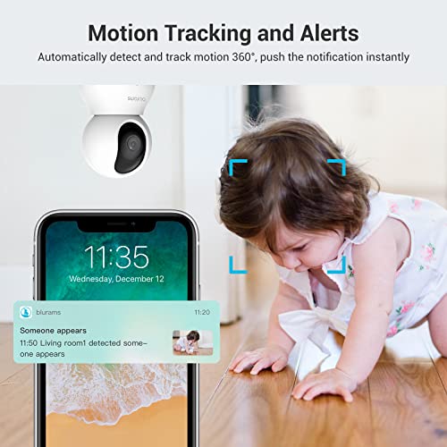 blurams Security Camera, 2K Indoor Camera 360-degree Pet Camera fo...
