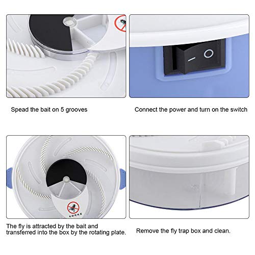 Blusea Electric Fly Trap Device USB Rechargeable Pest Control Elec...