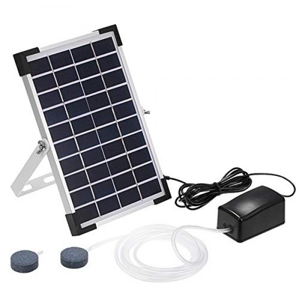 Solar Oxygen Air Fountain Pump, Solar Powered Watering Submersible...