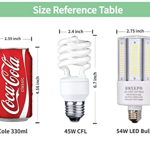 BMXKPO 2 Pack 600W Equivalent LED Corn Light Bulb 7020LM 54W Corn ...