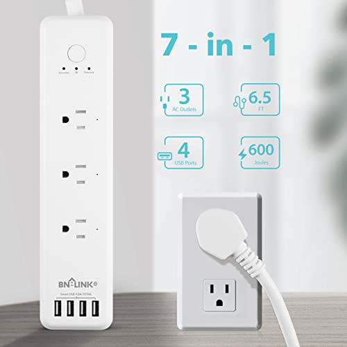 BN-LINK Smart Power Strip Compatible with Alexa Google Home, Smart...