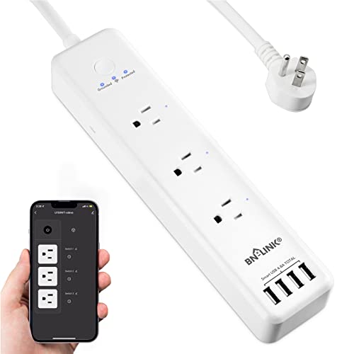 BN-LINK Smart Power Strip Compatible with Alexa Google Home, Smart...