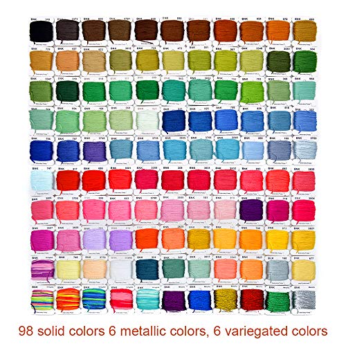Friendship Bracelet String Kits with Storage Box, 110 Colors Embro...