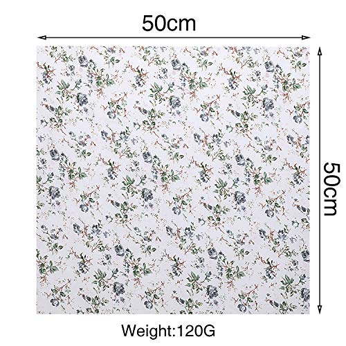 10 Pieces 20 x 20 Inch Cotton Quilting Fabric Floral Patchwork Gra...
