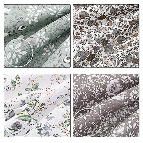 10 Pieces 20 x 20 Inch Cotton Quilting Fabric Floral Patchwork Gra...