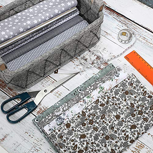 10 Pieces 20 x 20 Inch Cotton Quilting Fabric Floral Patchwork Gra...