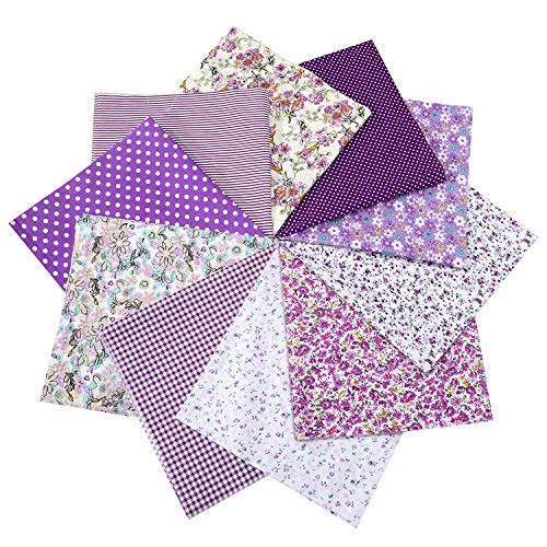 10 Pieces 20 x 20 Inch Quilting Patchwork Fabric Floral Patchwork ...