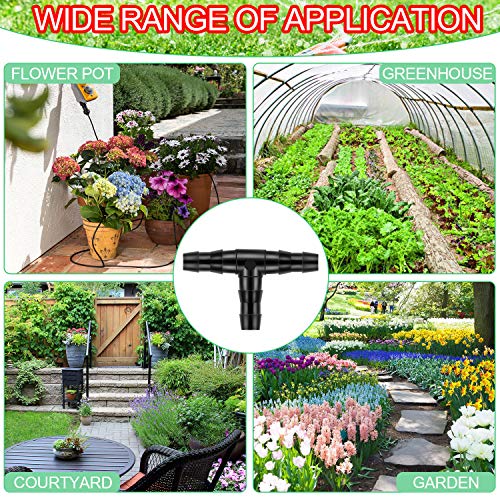 200 Pieces Irrigation Fittings Kit, Drip Irrigation Barbed Connect...