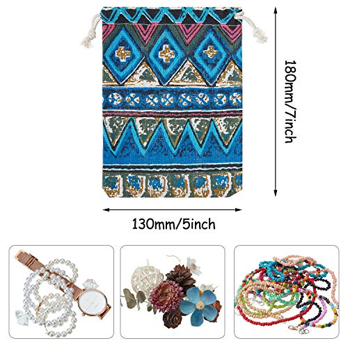 24 Pieces Linen Drawstring Gift Bags Fabric Gift Bag Storage Bag P...