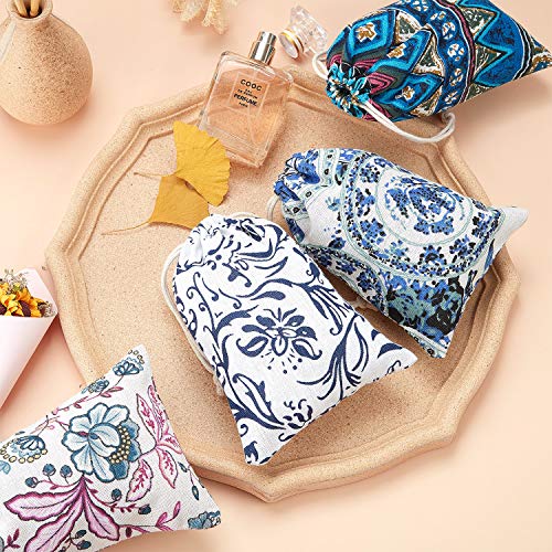 24 Pieces Linen Drawstring Gift Bags Fabric Gift Bag Storage Bag P...