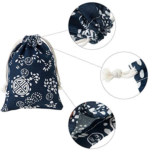24 Pieces Linen Drawstring Gift Bags Fabric Gift Bag Storage Bag P...