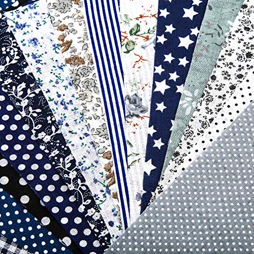 42 Sheets Cotton Quilting Fabric Floral Dot Stripe Star Fabric Squ...