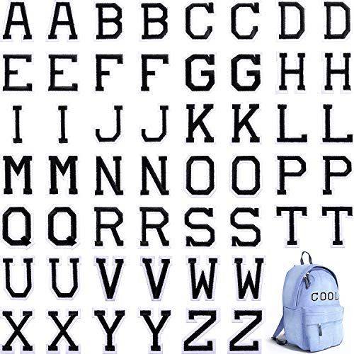 52 Pieces Iron on Letter Patches, Alphabet Applique Patches or Sew...