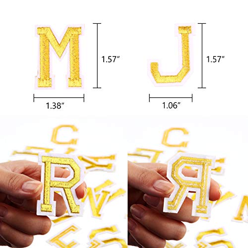 Iron on Letter Patches, Alphabet Applique Patches or Sew on Appliq...