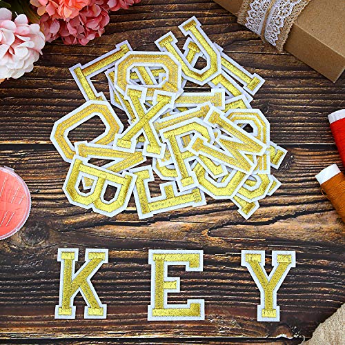 Iron on Letter Patches, Alphabet Applique Patches or Sew on Appliq...