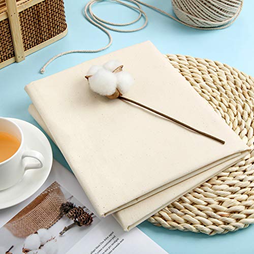 Muslin Fabric 63 Inch Wide Natural Cotton Fabric Unbleached Stitch...
