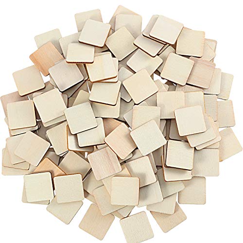 Unfinished Wood Pieces Blank Wood Squares Round Corner Wooden Cuto...