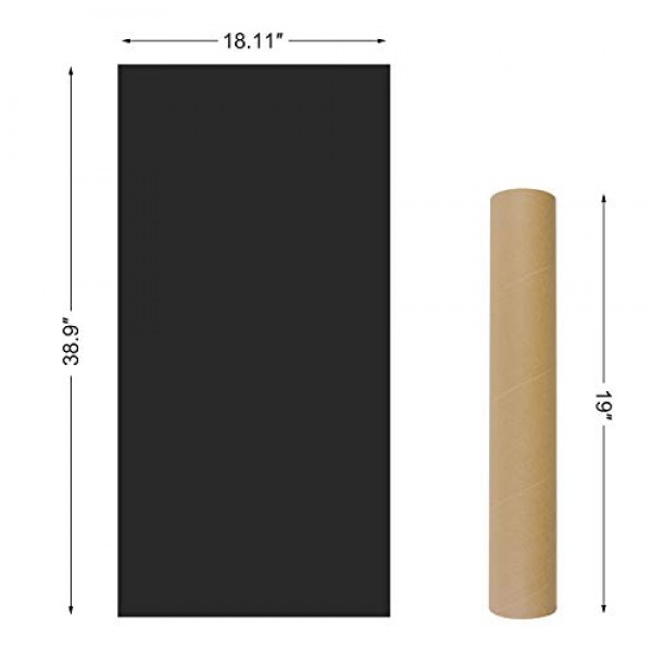 Board2by Magnetic Chalkboard Paper for Wall, 38.9 x 18 Self Adhesi...