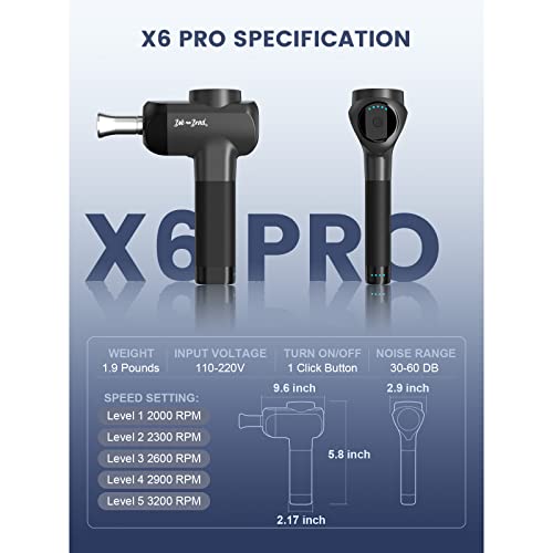 BOB AND BRAD X6 Pro Massage Gun Deep Tissue Percussion with Metal ...