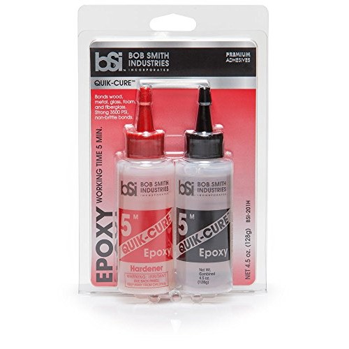 Bob Smith Industries BSI-201 Quik-Cure Epoxy 4.5 oz. Combined,Clear