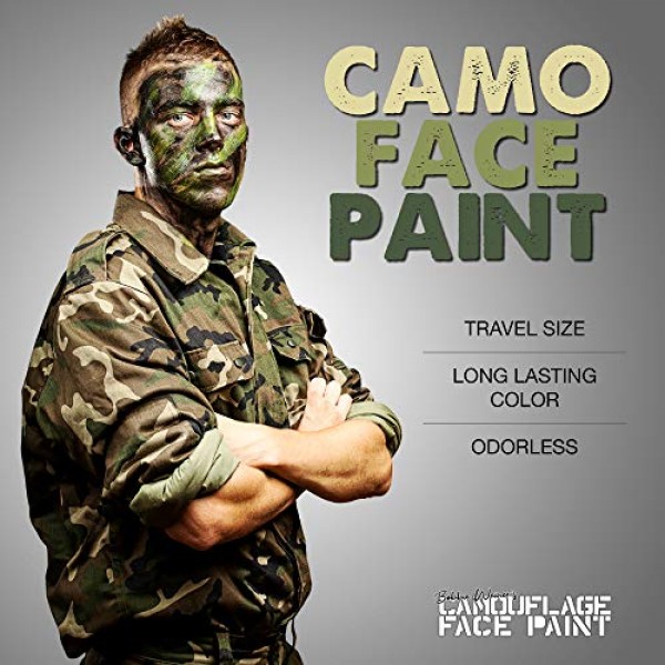 3 Color Set Face Paint Camo Cream Stick Military Camouflage 